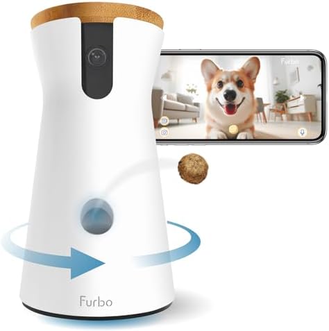 Furbo Cámara 360° para Perros con Lanzador de Premios y Alertas de Ladrido