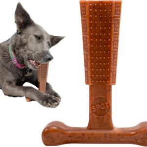 SPOT Bam-Bones Plus T-Bone - Hueso Masticable de Fibra de Bambú y Carne