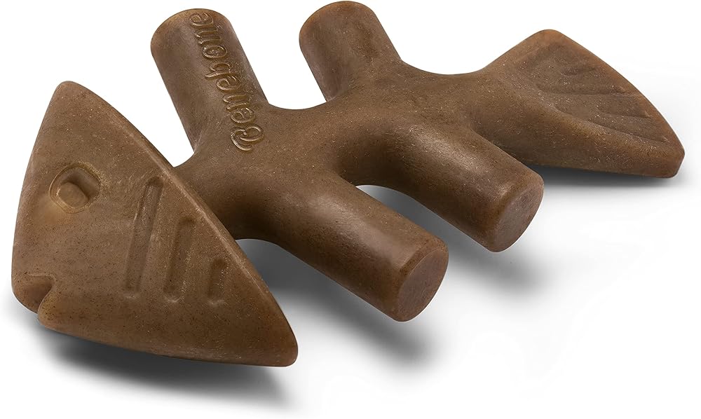 Benebone Fishbone - Juguete Masticable con Forma de Pez y Sabor a Jack Salmon
