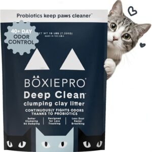 Boxiecat Premium Clumping - Arena Probiótica de Arcilla sin Polvo para Gatos