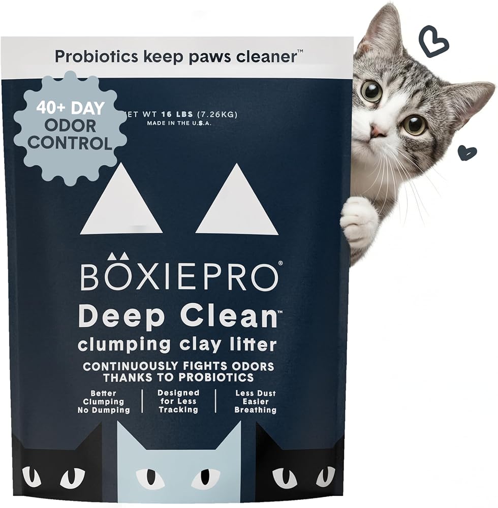 Boxiecat Premium Clumping - Arena Probiótica de Arcilla sin Polvo para Gatos
