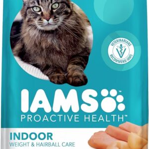 Iams Proactive Health Indoor - Alimento Seco para Gatos con Control de Bolas de Pelo