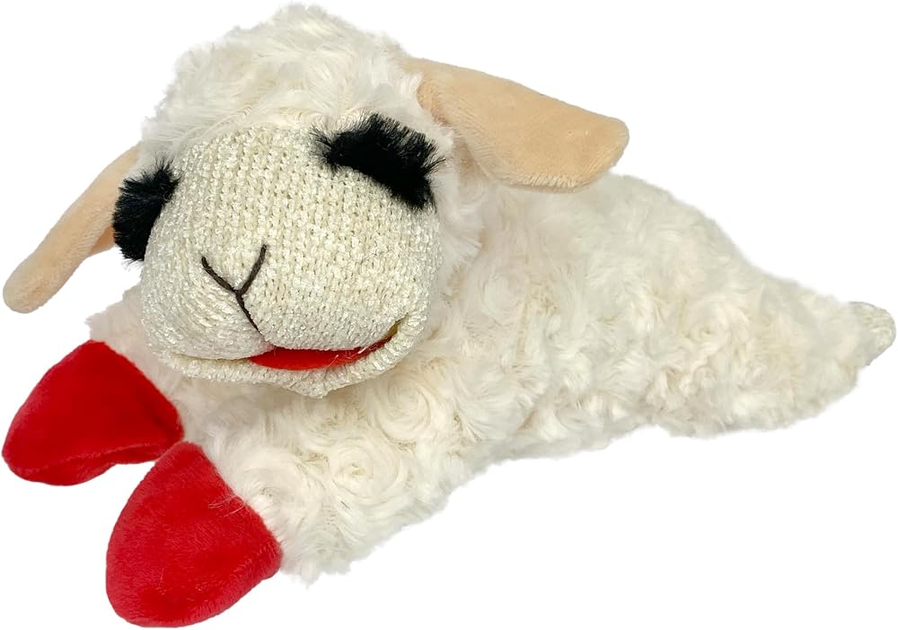 Multipet Lamb Chop - Clásica Ovejita de Peluche con Chillador para Perros