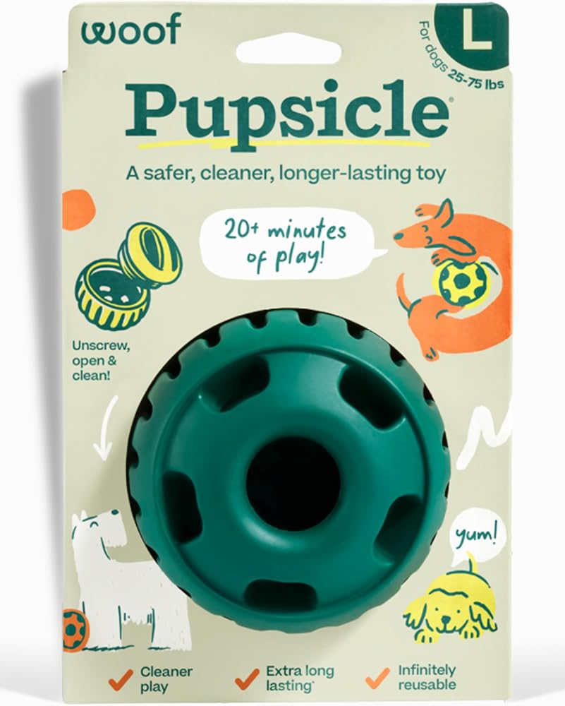 WOOF Pupsicle - Juguete Dispensador Refrigerable de Lamido Prolongado
