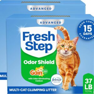 Fresh Step Advanced Odor Shield - Arena Aglutinante con Carbón Activado para Gatos