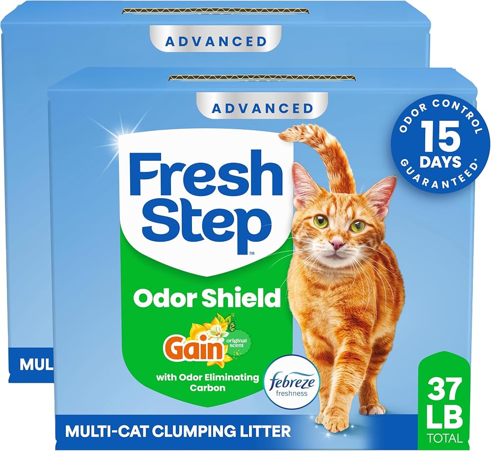 Fresh Step Advanced Odor Shield - Arena Aglutinante con Carbón Activado para Gatos