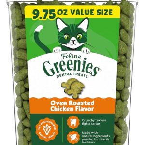 Greenies Feline Natural Dental Treats - Bocaditos Dentales con Sabor a Pollo para Gatos
