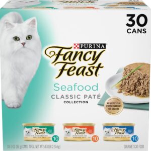 Purina Fancy Feast Classic Seafood - Colección Clásica de Paté Marino para Gatos