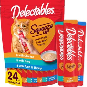 Hartz Delectables Squeeze Up - Puré Cremoso Variado para Gatos