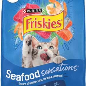Purina Friskies Seafood Sensations - Alimento Seco con Salmón, Atún y Algas Marinas