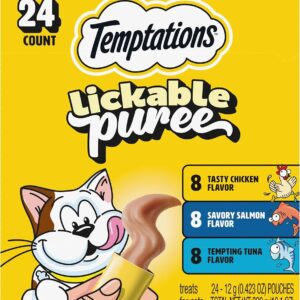 Temptations Creamy Purée - Golosinas Cremosas Exprimibles para Gatos (Pollo y Atún)