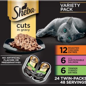 Sheba Perfect Portions Cuts - Alimento Húmedo en Salsa Variado para Gatos