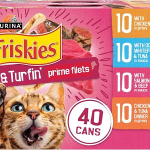 Purina Friskies Wet Food Variety Pack - Paquete Variado de Carnes en Salsa (32 Latas)